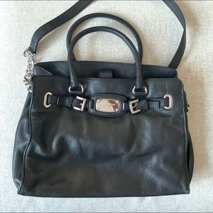 MICHAEL KORS black leather crossbody